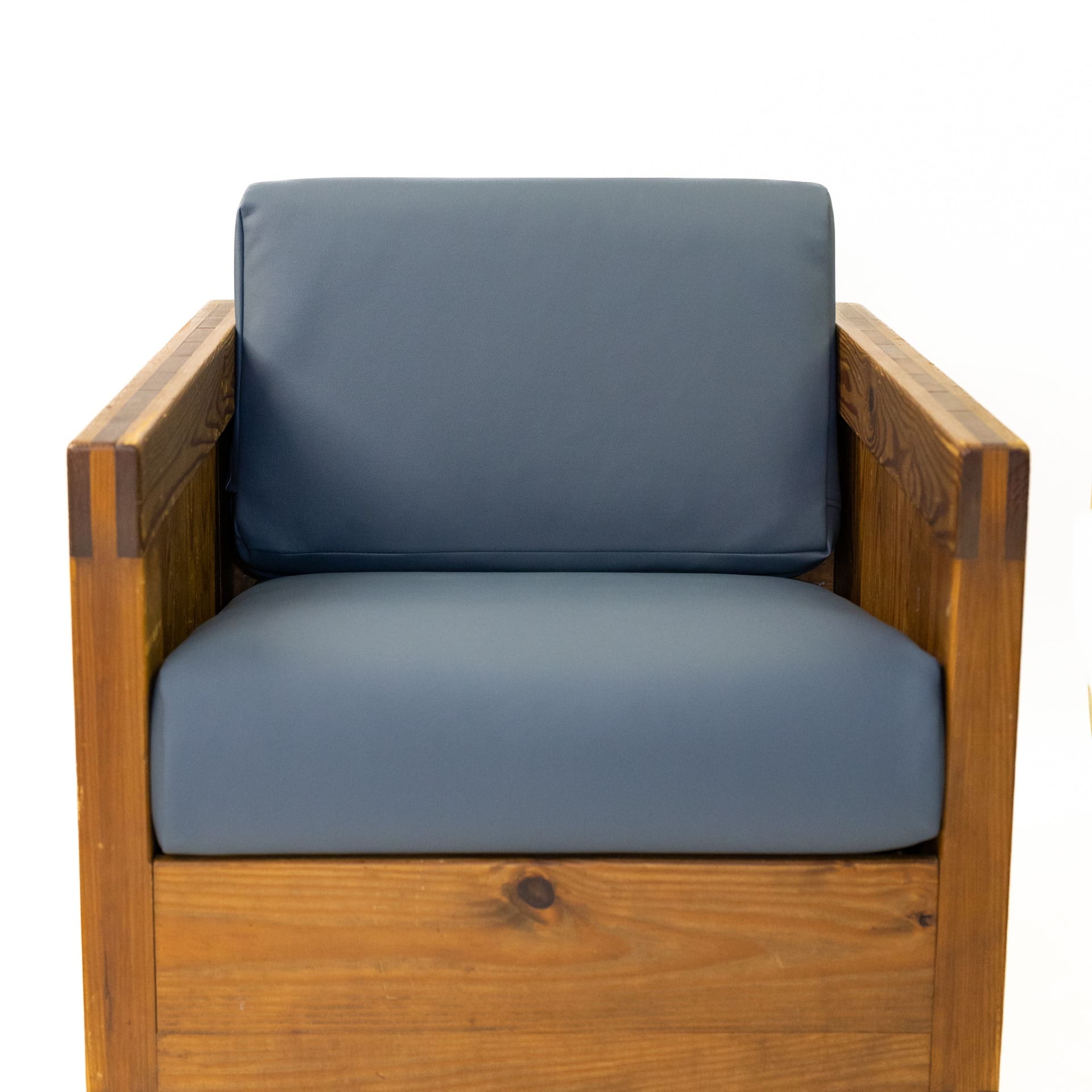 Sample fabric vinyl blue