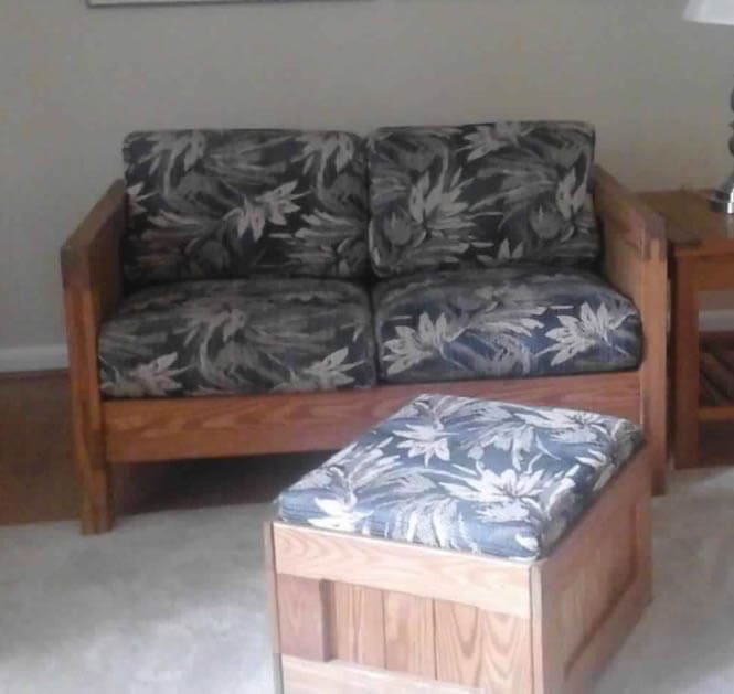 Cargo® Loveseat and Ottoman (before ReplaceMyCushions)